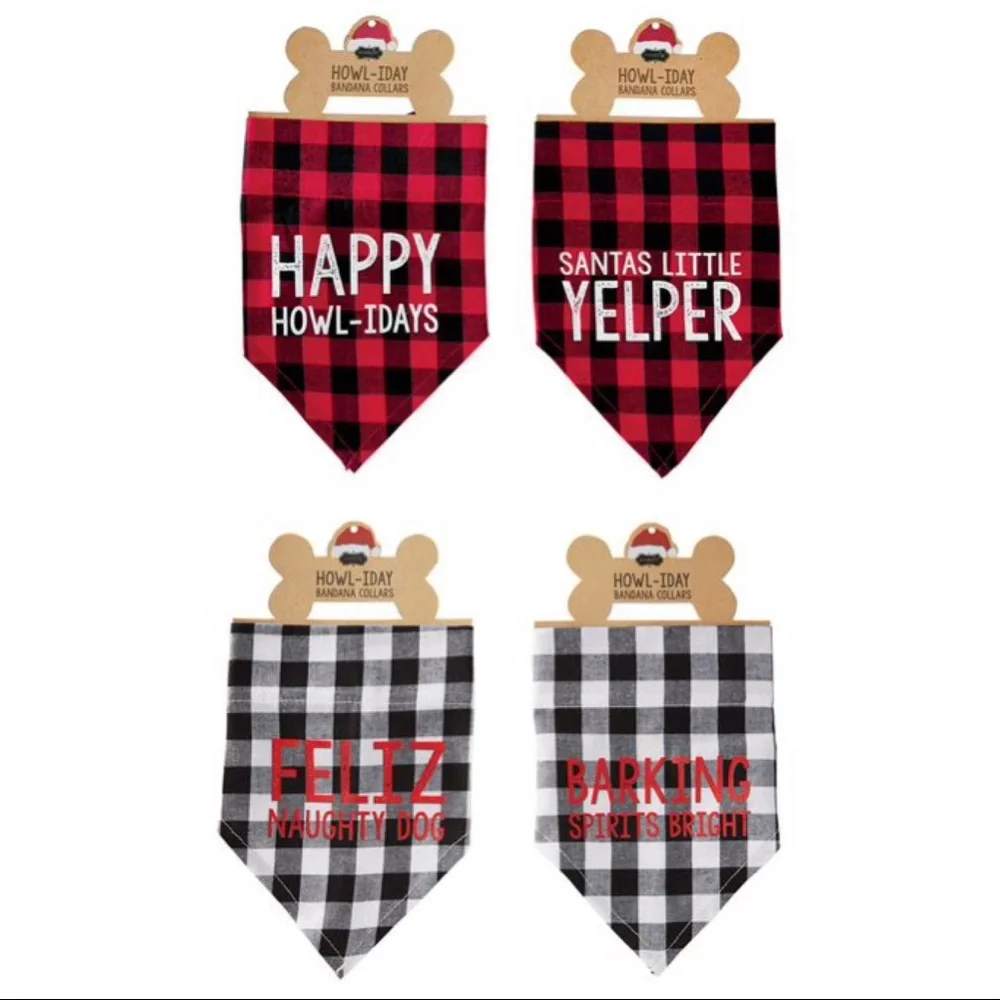 Mud Pie Howl-iday Bandana Collar
